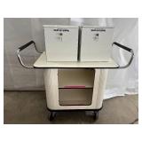 MSRP $600 Health Care Logistics Lockable Return Drop Box with Keys Includes Medical Cart - Great Condition! MSRP $600 Health Care Logistics Lockable Return Drop Box with Keys Includes Medical Cart - Great Condition!