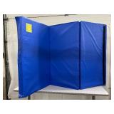 3-Fold Foldable Physical Education Personal Fitness Gym Mat - Hard-Wearing Vinyl Cover, Velcro Attachments, Ideal Space-Saver - Great Condition! 3-Fold Foldable Physical Education Personal Fitness Gym Mat - Hard-Wearing Vinyl Cover, Velcro Attachments, Ideal Space-Saver - Great Condition!