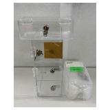 MSRP $400 Lot of Compact Refrigerator Storage Key Lock Boxes - Acrylic Compact Units, Single Lock, Transparent - Great Condition! MSRP $400 Lot of Compact Refrigerator Storage Key Lock Boxes - Acrylic Compact Units, Single Lock, Transparent - Great Condition!