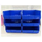 Lot of 6 Quantum Storage Systems QUS235 Ultra Stack and Hang Plastic Storage Bins -10"x11"x5" Tough Polypropylene Material, Multiple Label Slots, Stackable - Great Condition! Lot of 6 Quantum Storage Systems QUS235 Ultra Stack and Hang Plastic Storage Bins -10"x11"x5" Tough Polypropylene Material, Multiple Label Slots, Stackable - Great Condition!