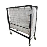 Portable Metal Folding Bed with Mattress and Walkers - Sturdy Frame, Saves Space, Multipurpose Use - Great Condition! Portable Metal Folding Bed with Mattress and Walkers - Sturdy Frame, Saves Space, Multipurpose Use - Great Condition!