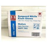MSRP $120 = 1 Case (1000 each) NEW Basic NGPF 7002 Synguard Latex-Free Powder-Free Protein-Free Nitrile Exam Gloves - Size Medium MSRP $120 = 1 Case (1000 each) NEW Basic NGPF 7002 Synguard Latex-Free Powder-Free Protein-Free Nitrile Exam Gloves - Size Medium