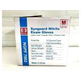 MSRP $120 = 1 Case (1000 each) NEW Basic NGPF 7002 Synguard Latex-Free Powder-Free Protein-Free Nitrile Exam Gloves - Size Medium MSRP $120 = 1 Case (1000 each) NEW Basic NGPF 7002 Synguard Latex-Free Powder-Free Protein-Free Nitrile Exam Gloves - Size Medium
