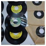 A lot of 30 Vintage 45 RPM records, many in original paper... "You Keep Me Hangin