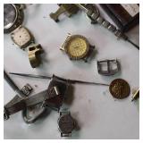 Large Vintage Lot of watches and jewelry