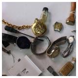 Large Vintage Lot of watches and jewelry