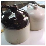 2 Vintage Ceramic Jugs - 10" & 12"
