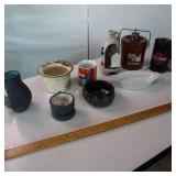 Vintage assortment crocks, cups and such