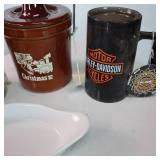 Vintage assortment crocks, cups and such