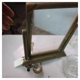 Vintage collection of serving dishes and silver plated silverware