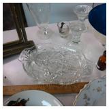 Vintage collection of serving dishes and silver plated silverware