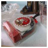 Misc. glassware and two Coca Cola Napkin dispensers