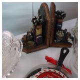 Misc. glassware and two Coca Cola Napkin dispensers