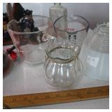 Misc. glassware and two Coca Cola Napkin dispensers