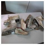 Vintage sets of figure skates - 3 pairs