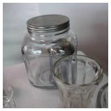 Vintage Ice Cream Glasses and two Coca Cola Napkin dispensers