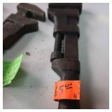 7 Vintage Pipe Wrenches various lengths - Square nose desin