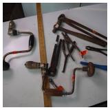 Vintage Lot of Hand Drills and other misc. tools