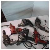 Lot of 6 corded drills