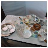 Vintage Glassware including trays and cups