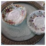 Vintage Glassware including trays and cups