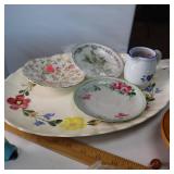 Vintage Glassware including trays and cups