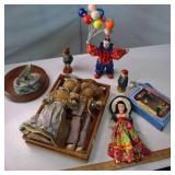 Vintage lot of colorful dolls