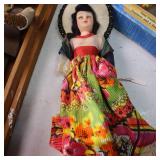 Vintage lot of colorful dolls