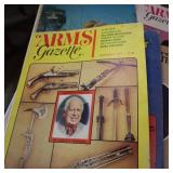 Vintage collection of gun magazines and books