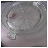 Vintage glass trivets and collector plate
