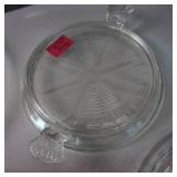 Vintage glass trivets and collector plate