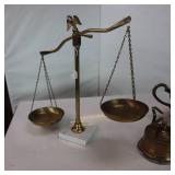 Vintage Weigh in on this brass collection! Includes burner and scale