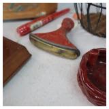 Vintage mix and match music box and coasters to move your furniture around on...