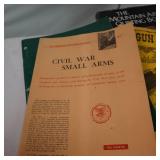 Vintage Collection of Firearm Magazines and geography books