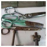 Vintage collection of tools, items for garden