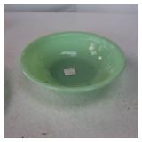 Vintage Vaseline dishes and silver ware