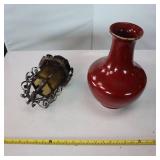 Vintage ornate light and vase
