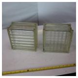 Two standard glass blocks