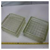 Two standard glass blocks