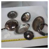 Vintage collection of Silver plated items plus a nice bed warmer!