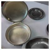 Vintage collection of Silver plated items plus a nice bed warmer!