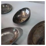Vintage collection of Silver plated items plus a nice bed warmer!