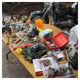 Large Lot - table top of Misc. Tools and accessories