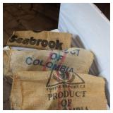 3 Burlap Coffee Bags - Large