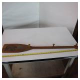 Wooden Oar Coat Rack with Bear