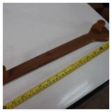 Wooden Oar Coat Rack with Bear