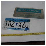 MN license plate and another interesting plate of a different type