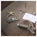 Jewelry (some silver) and heavy duty jewelry box