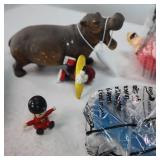 Unique set of playful dolls and figurines