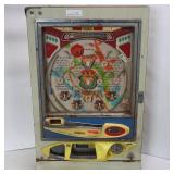 A Hokuka Japanese Plinko Pachinko game machine. 32" x 21"